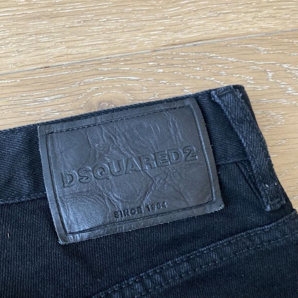Dsquared2 Cool Guy Jean Mens 48 Black Distressed W31 L33 Italy Great Condition - Picture 6 of 14